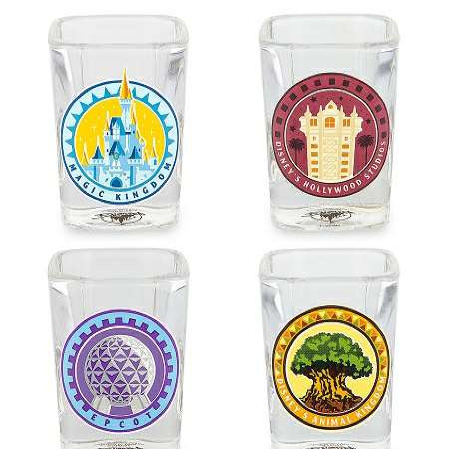 Glassware * | Disney Mini Glass Set Walt Disney World Passport Four Parks