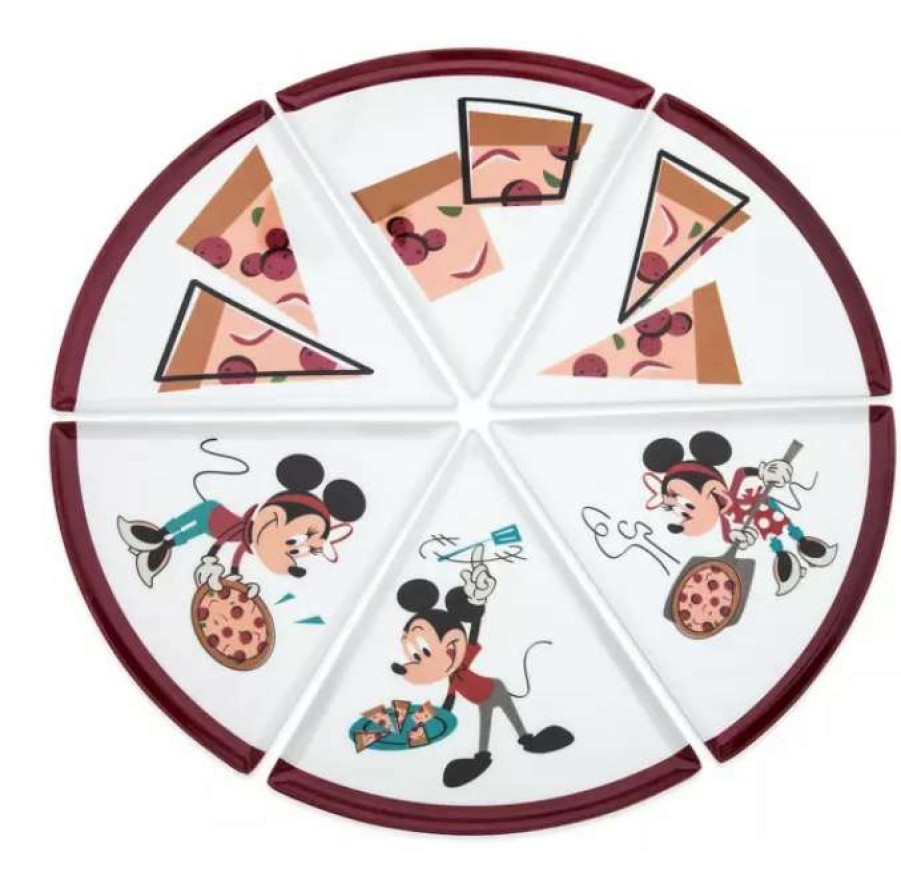 Accessories * | Disney Pizza Slice Plate Food & Wine 2022 Mickey & Minnie