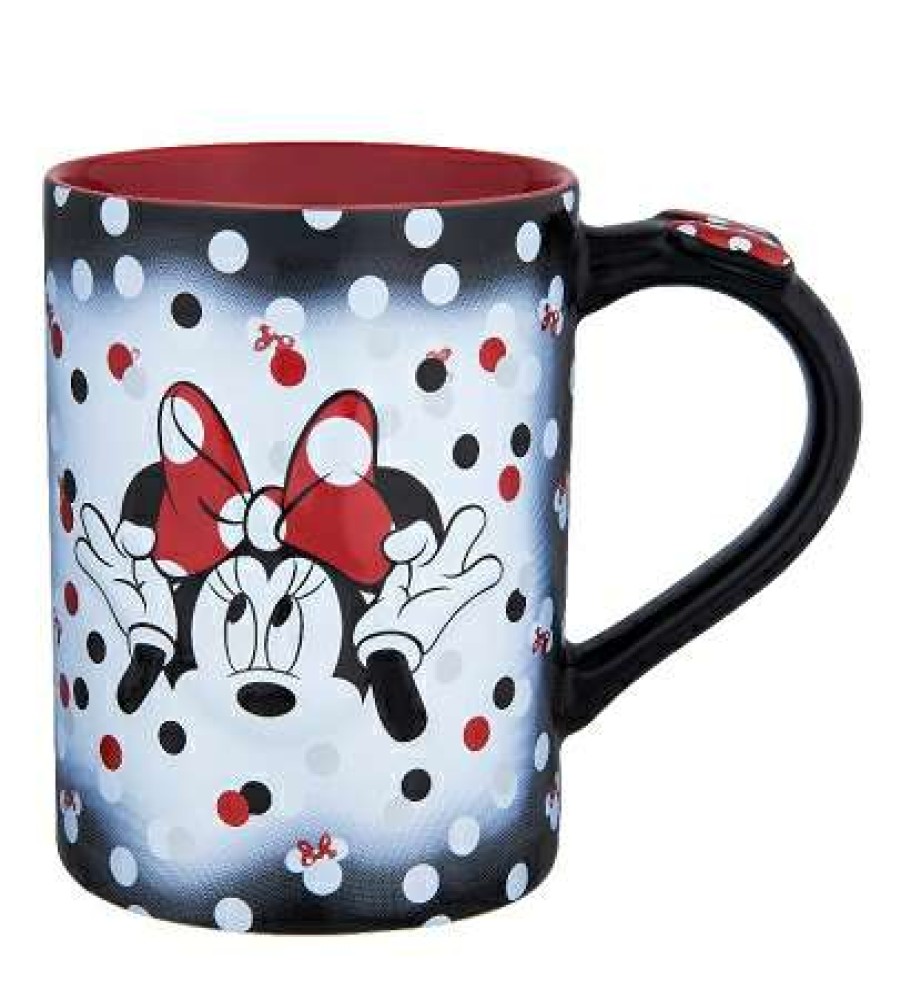 Mugs * | Disney Coffee Mug Minnie Mouse Bows And Dots