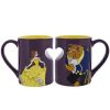 Mugs * | Disney Coffee Cup Mug Set Beauty And The Beast Heart