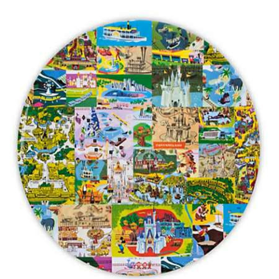 Plasticware * | Disney Dinner Plate Magic Kingdom Map Plate 11