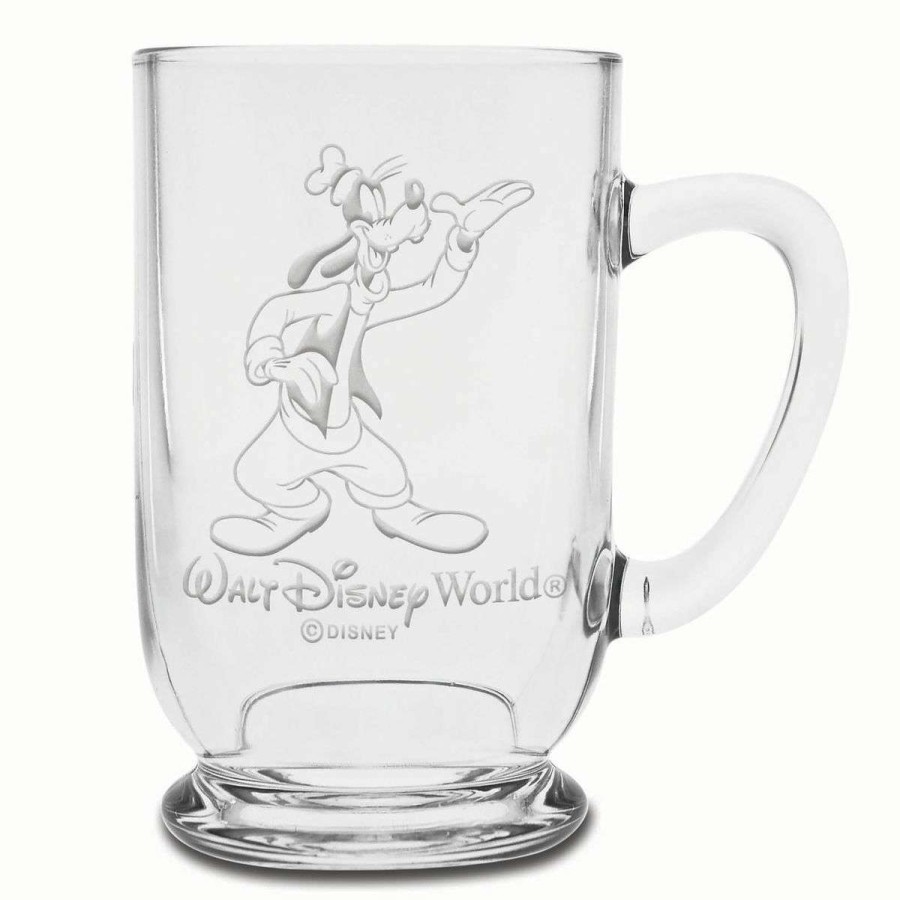 Mugs * | Disney Arribas Glass Mug Goofy Personalizable 16Oz