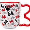 Mugs * | Disney Coffee Mug Minnie Mouse Bow Handle