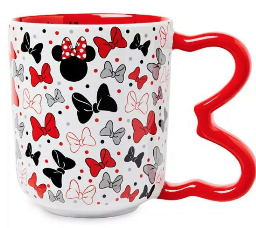 Mugs * | Disney Coffee Mug Minnie Mouse Bow Handle