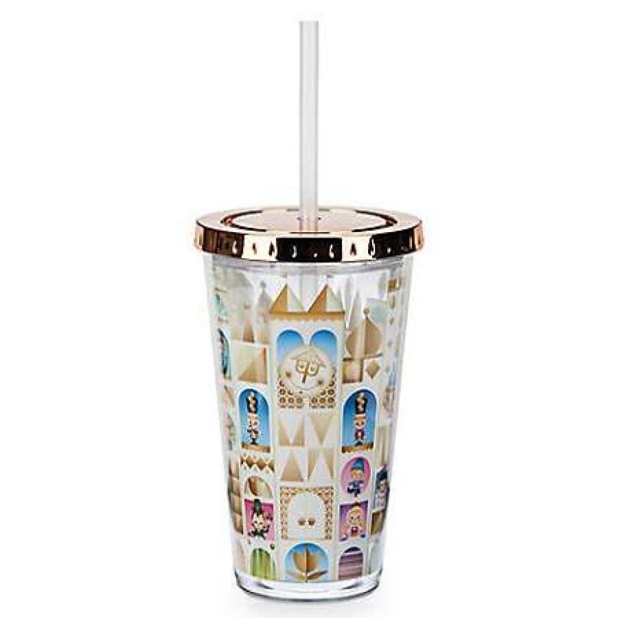 Plasticware * | Disney Tumbler With Straw It'S A Small World The Happiest Cruise