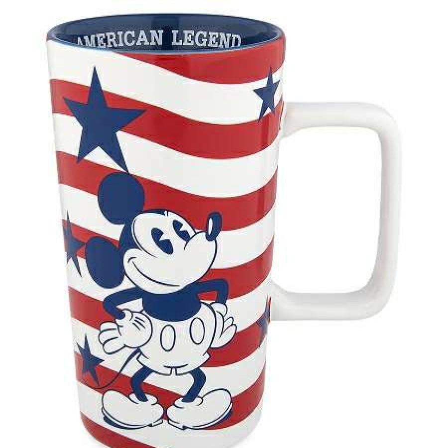 Mugs * | Disney Latte Coffee Mug Mickey Mouse Americana