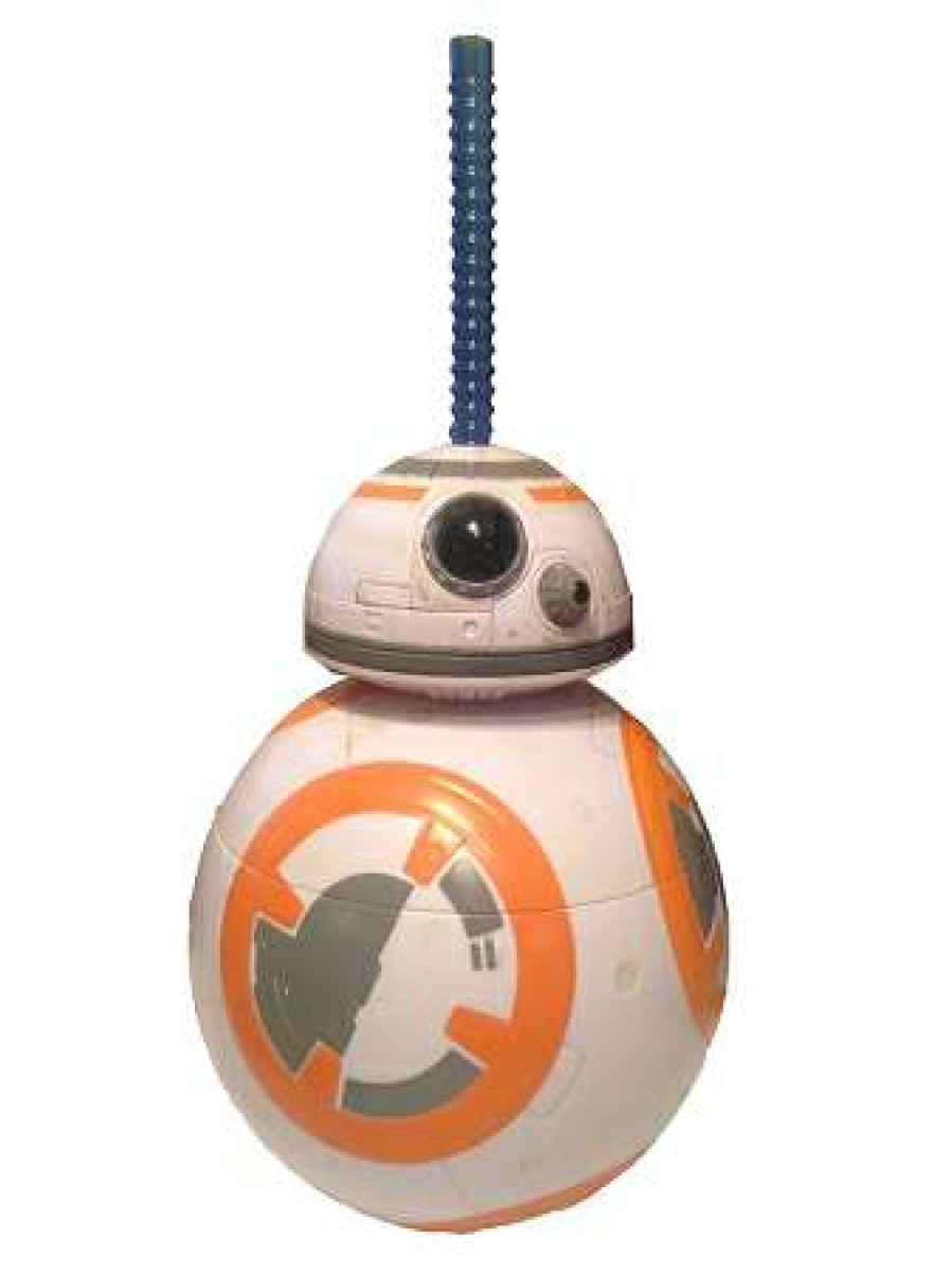 Plasticware * | Disney Cup With Straw Bb-8 Sipper The Force Awakens