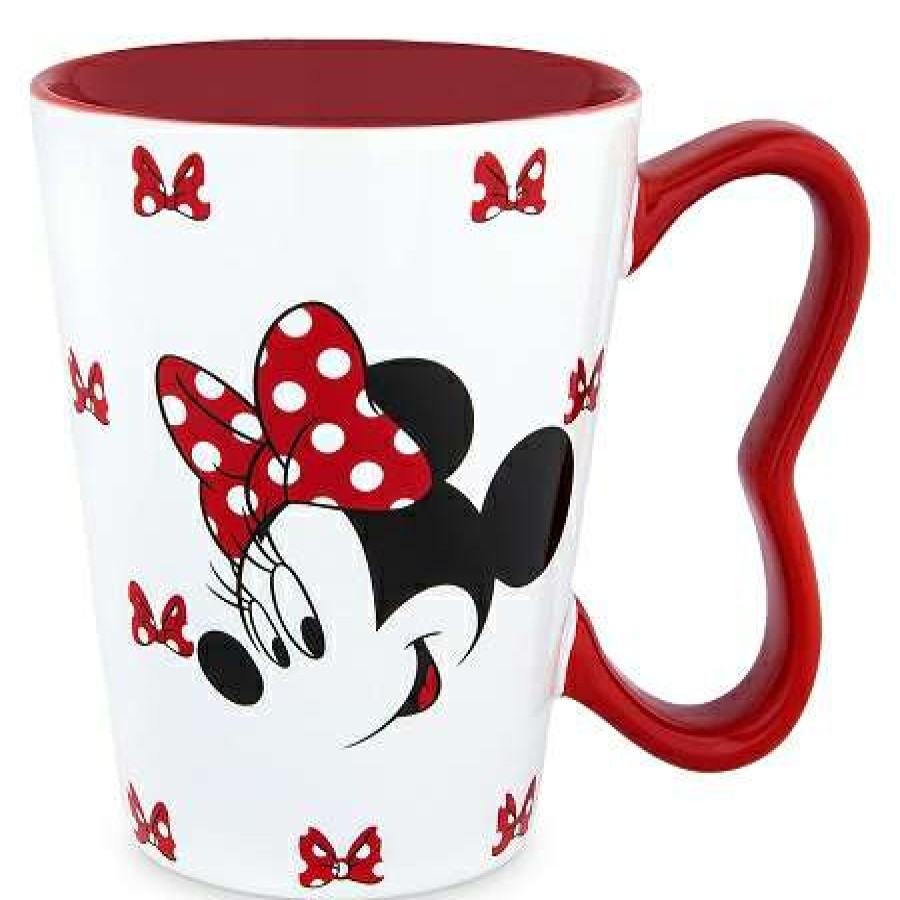 Mugs * | Disney Coffee Mug Minnie Mouse Bow Handle