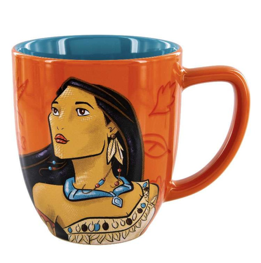 Mugs * | Disney Coffee Mug Princess Pocahantas Portrait Follow Your Path