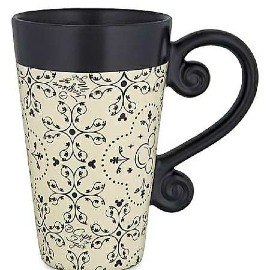 Mugs * | Disney Coffee Mug Mickey Mouse Icons Black And Cream