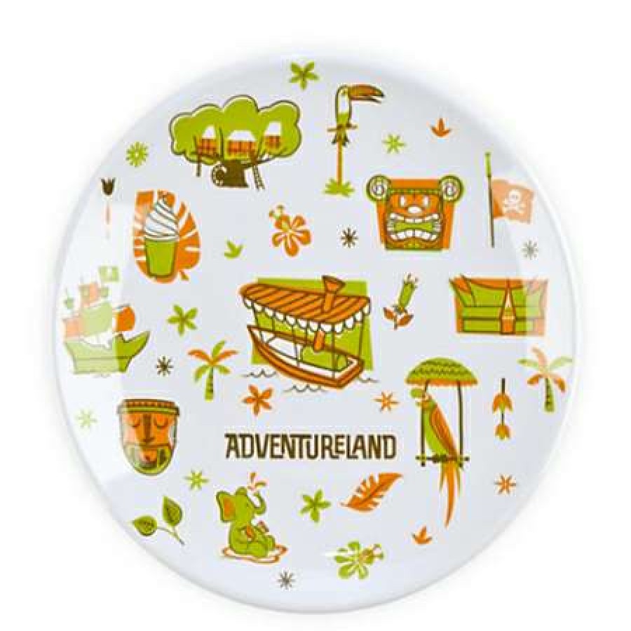 Plasticware * | Disney Dessert Plate Magic Kingdom Adventureland Plate 7"