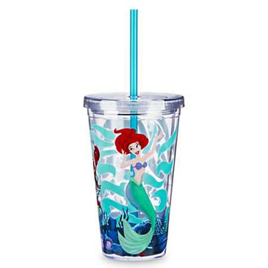 Plasticware * | Disney Tumbler With Straw Ariel Under The Sea The Little Mermaid