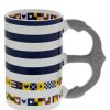 Mugs * | Disney Coffee Mug Mickey Icon Nautical Striped