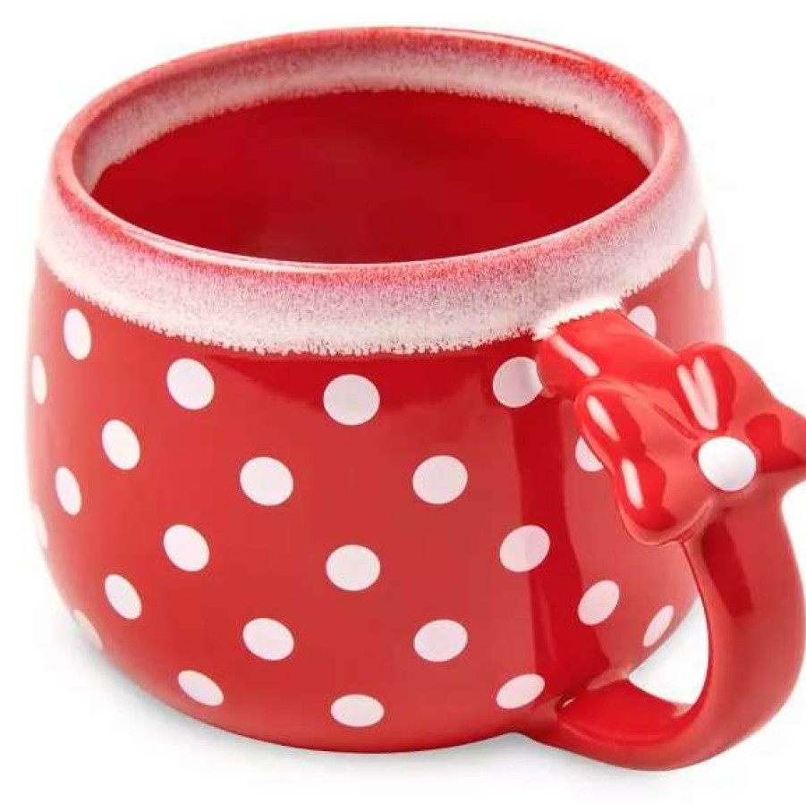 Mugs * | Disney Coffee Mug Minnie Mouse Polka Dot