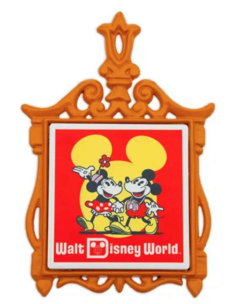 Accessories * | Disney Trivet 50Th Anniversary Mickey And Minnie Metal