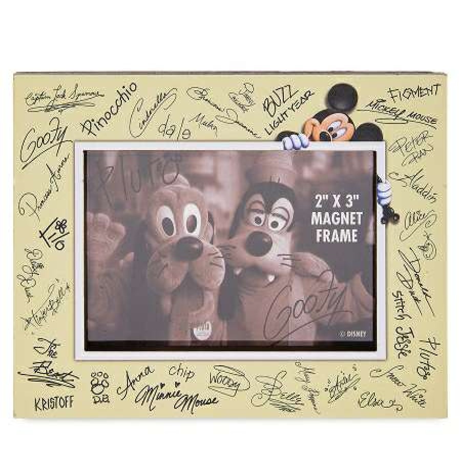 Magnets * | Disney Photo Frame Magnet Mickey Mouse Signatures