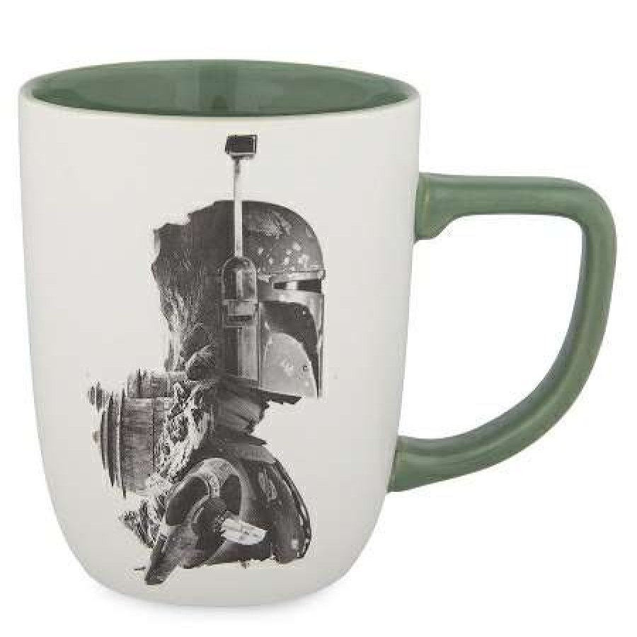 Mugs * | Disney Coffee Mug Boba Fett Profile Star Wars