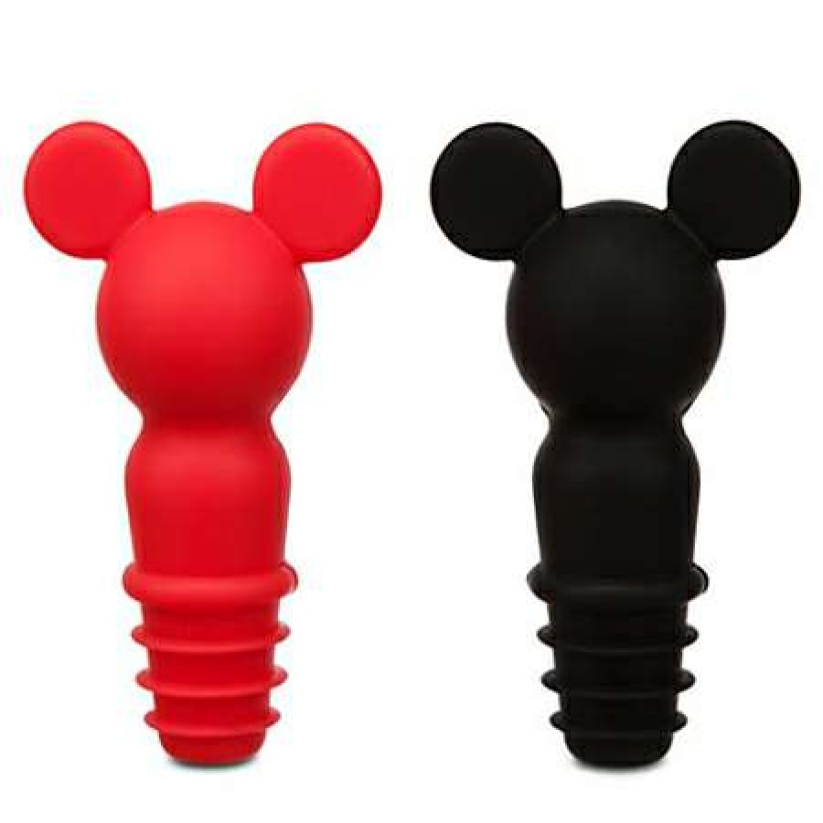 Accessories * | Disney Bottle Stopper Set Mickey Mouse Icon Red & Black