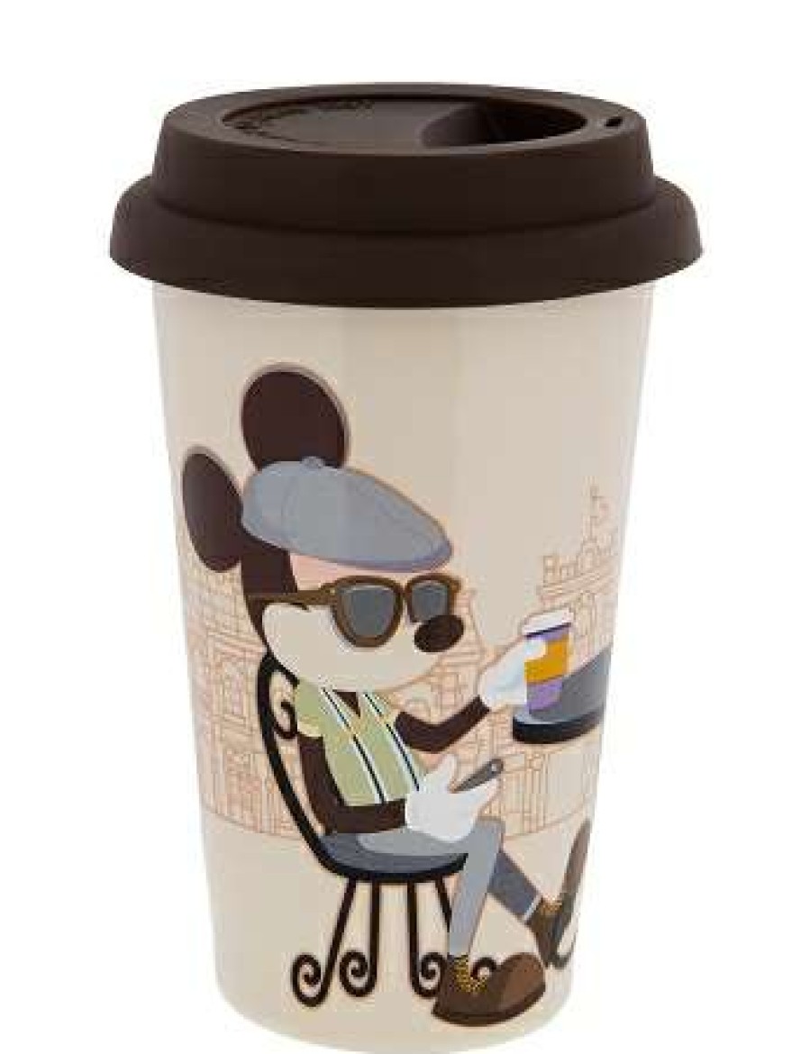 Mugs * | Disney Travel Tumbler Mickey'S Really Swell Coffee Mickey & Minnie