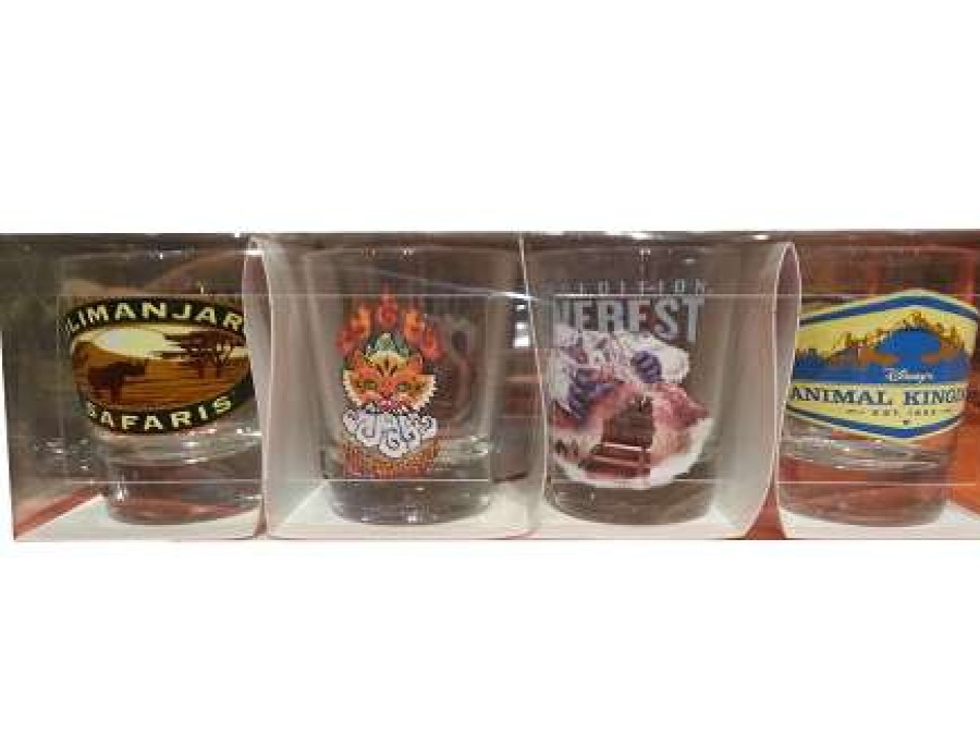 Glassware * | Disney Shot Glass Set Animal Kingdom Ride Attractions