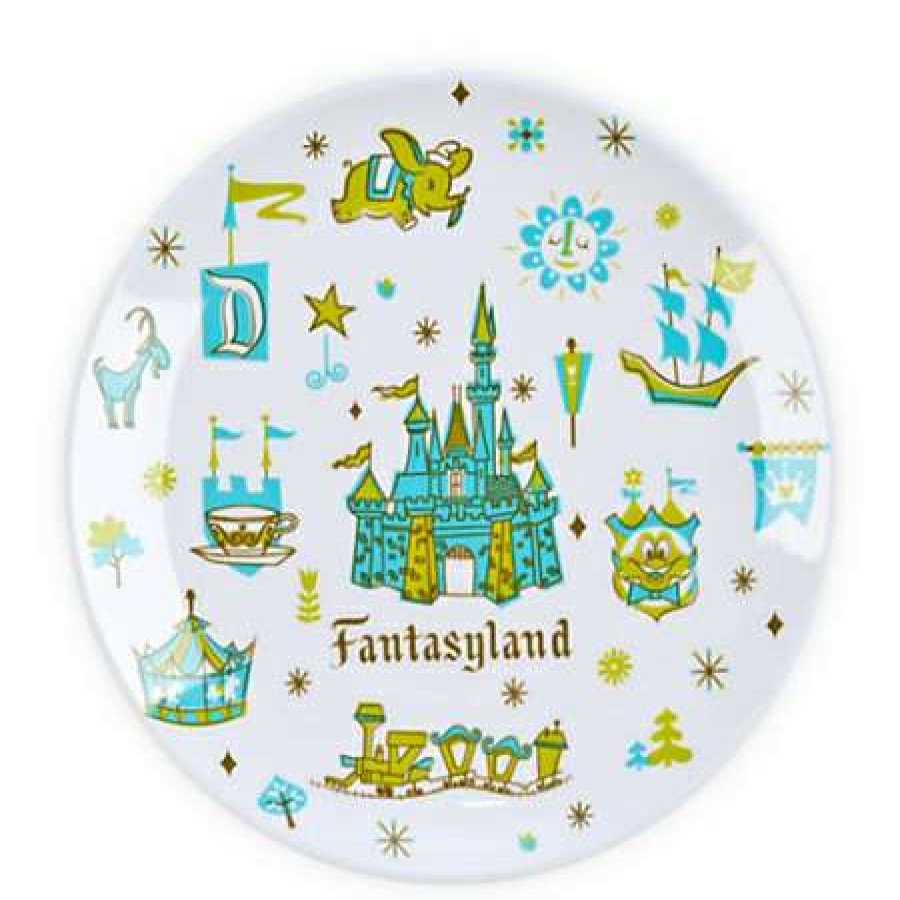 Plasticware * | Disney Dessert Plate Magic Kingdom Fantasyland Plate 7"