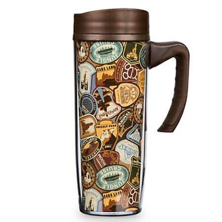 Plasticware * | Disney Travel Tumbler Disney Parks Icons Brown