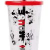 Plasticware * | Disney Travel Tumbler With Straw Minnie Mouse Red & Black