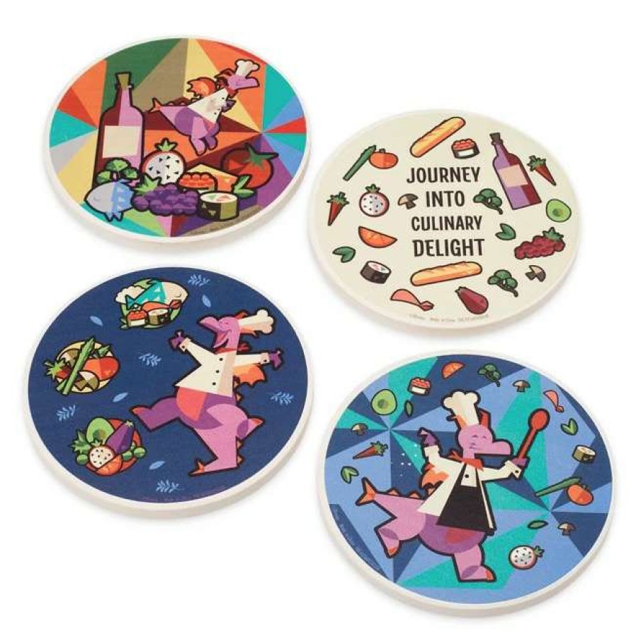 Accessories * | Disney Coaster Set 2021 Food And Wine Festival Set Of 4