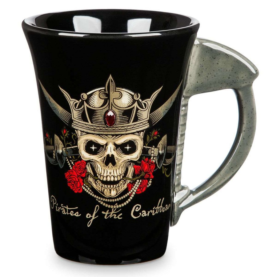 Mugs * | Disney Coffee Mug Pirates Of The Caribbean Skull And Roses