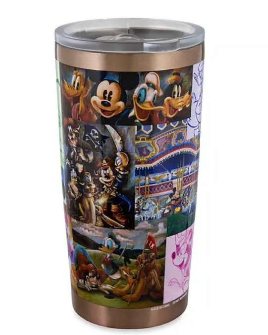 Mugs * | Disney Travel Tumbler Mickey Mouse And Friends Mosaic