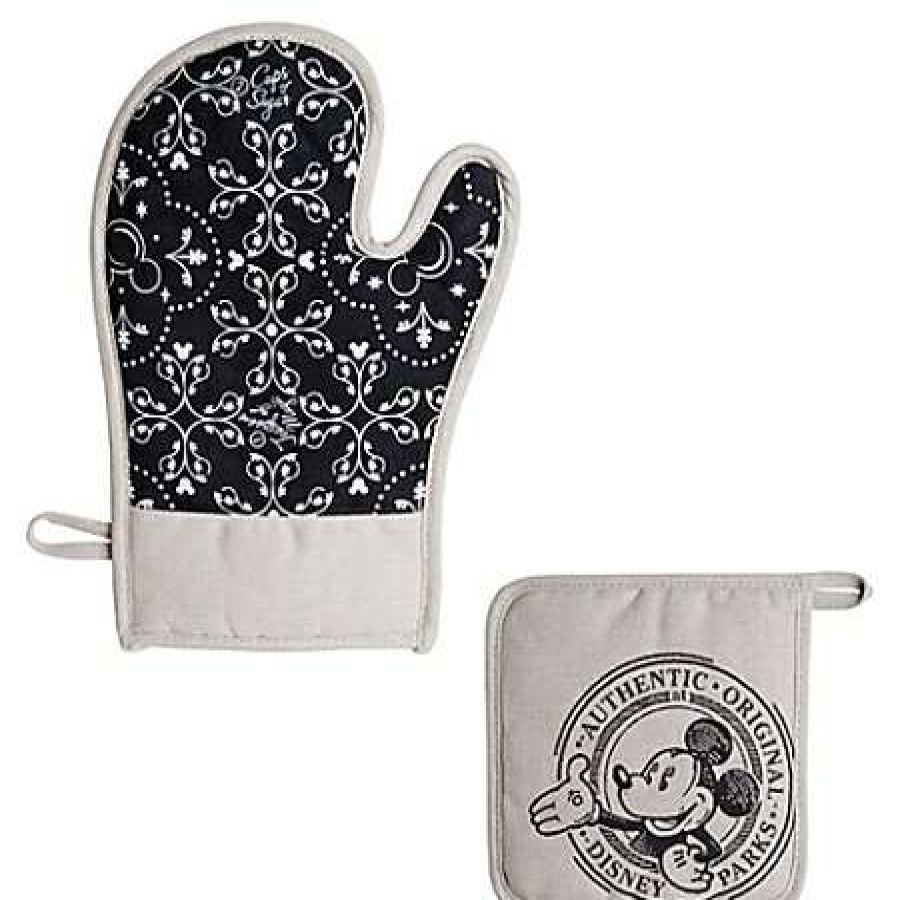 Accessories * | Disney Potholder And Oven Mitt Set Gourmet Mickey Mouse Icon