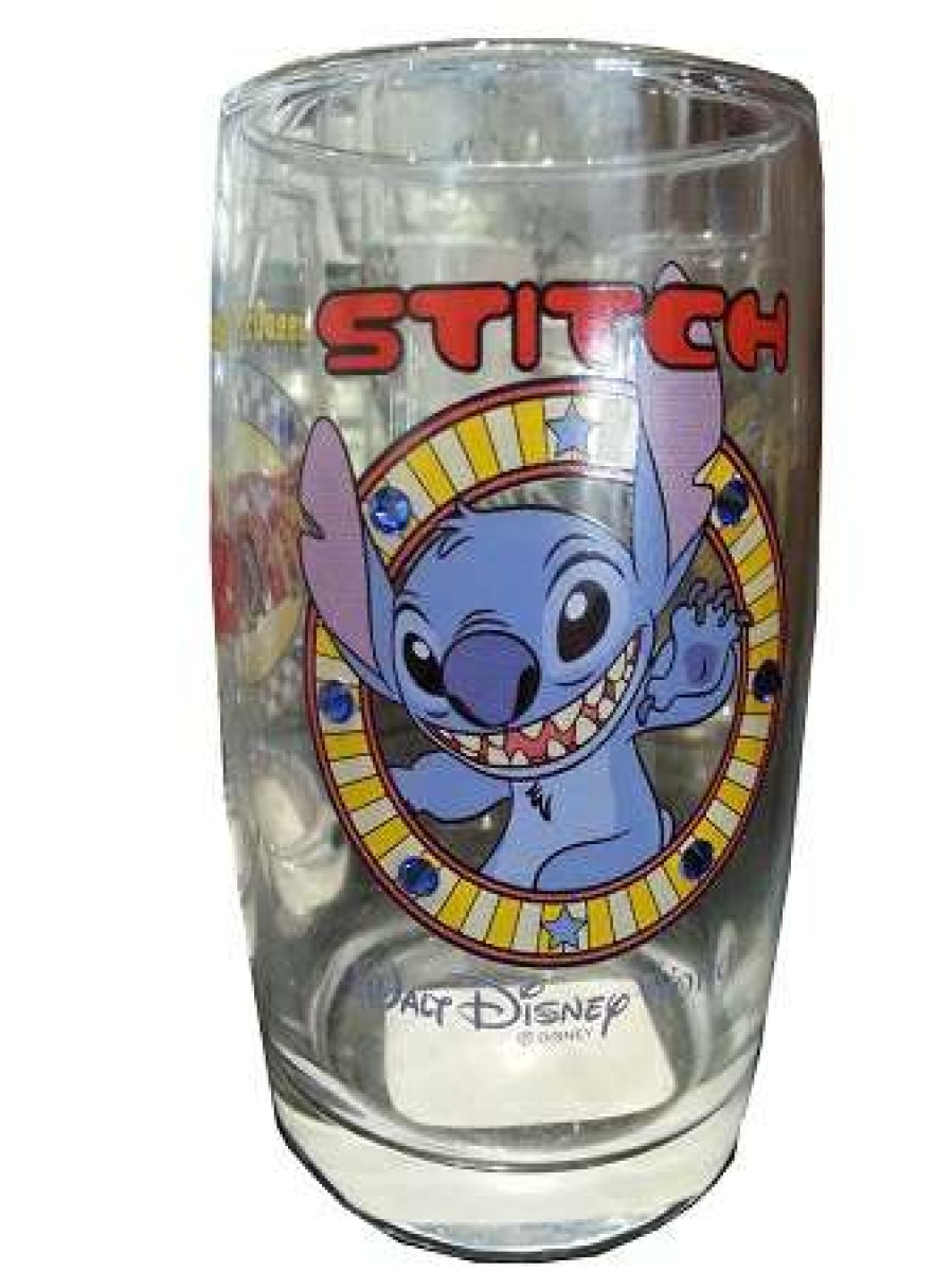 Glassware * | Disney Arribas Juice Glass Stitch Jeweled