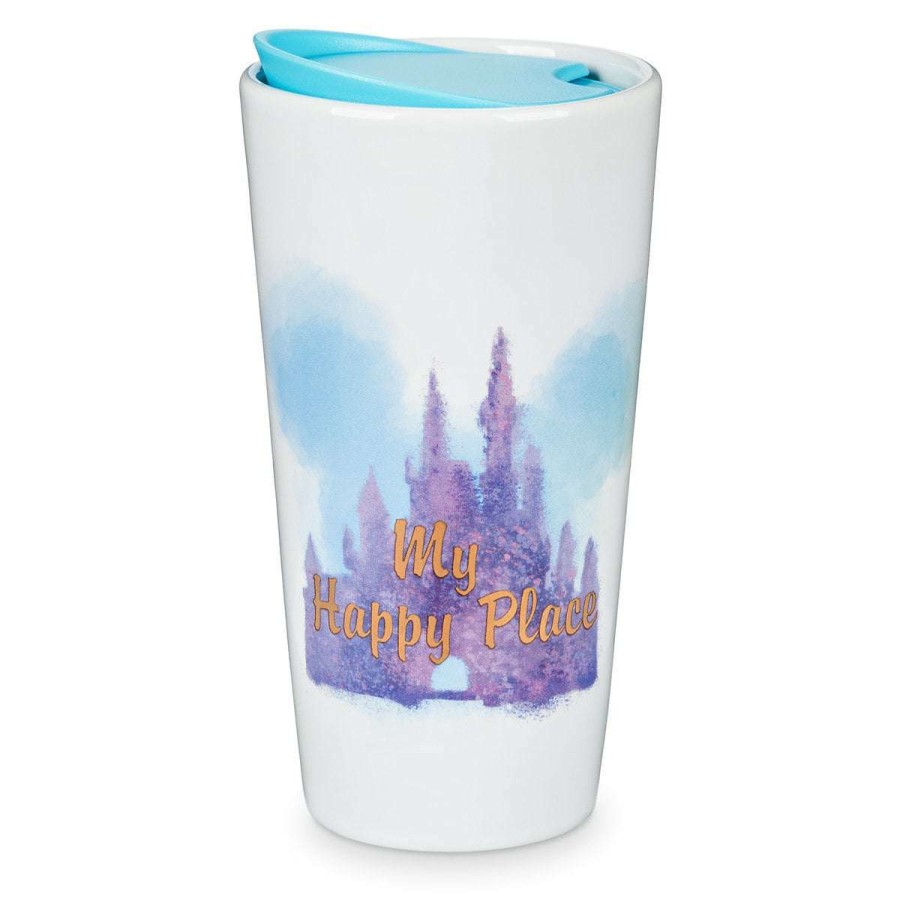 Mugs * | Disney Travel Tumbler Fantasyland Castle My Happy Place