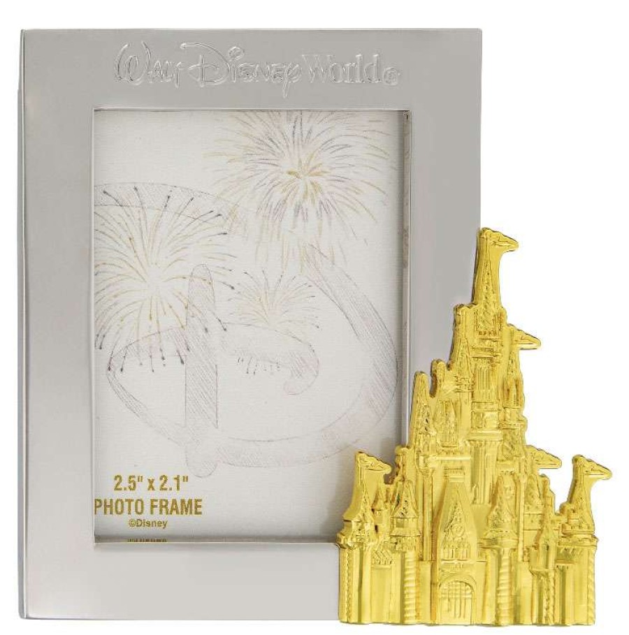 Magnets * | Disney Photo Frame Magnet Walt Disney World Gold Castle