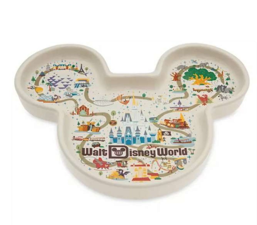 Glassware * | Disney Trinket Dish Mickey Mouse Icon Disney Park Life