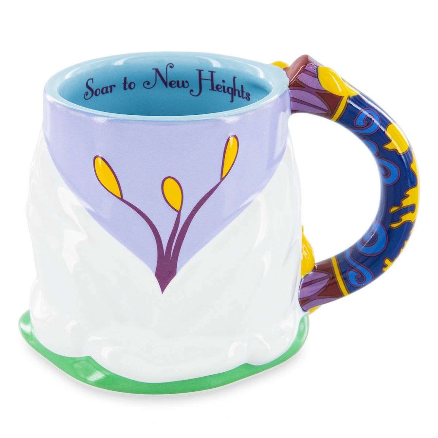 Mugs * | Disney Coffee Mug Jasmine Lotus Flower Sculpted