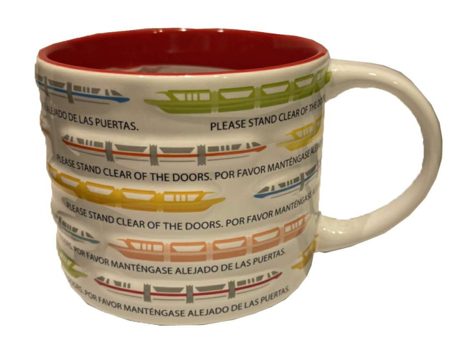 Mugs * | Disney Coffee Mug Monorail Stand Clear Of The Doors