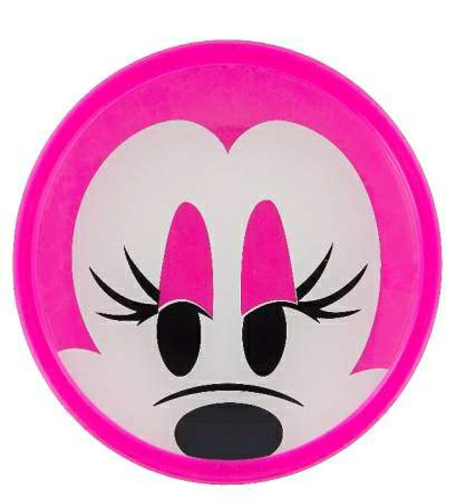 Glassware * | Disney Glass Plate Minnie Mouse With Silicone Cover