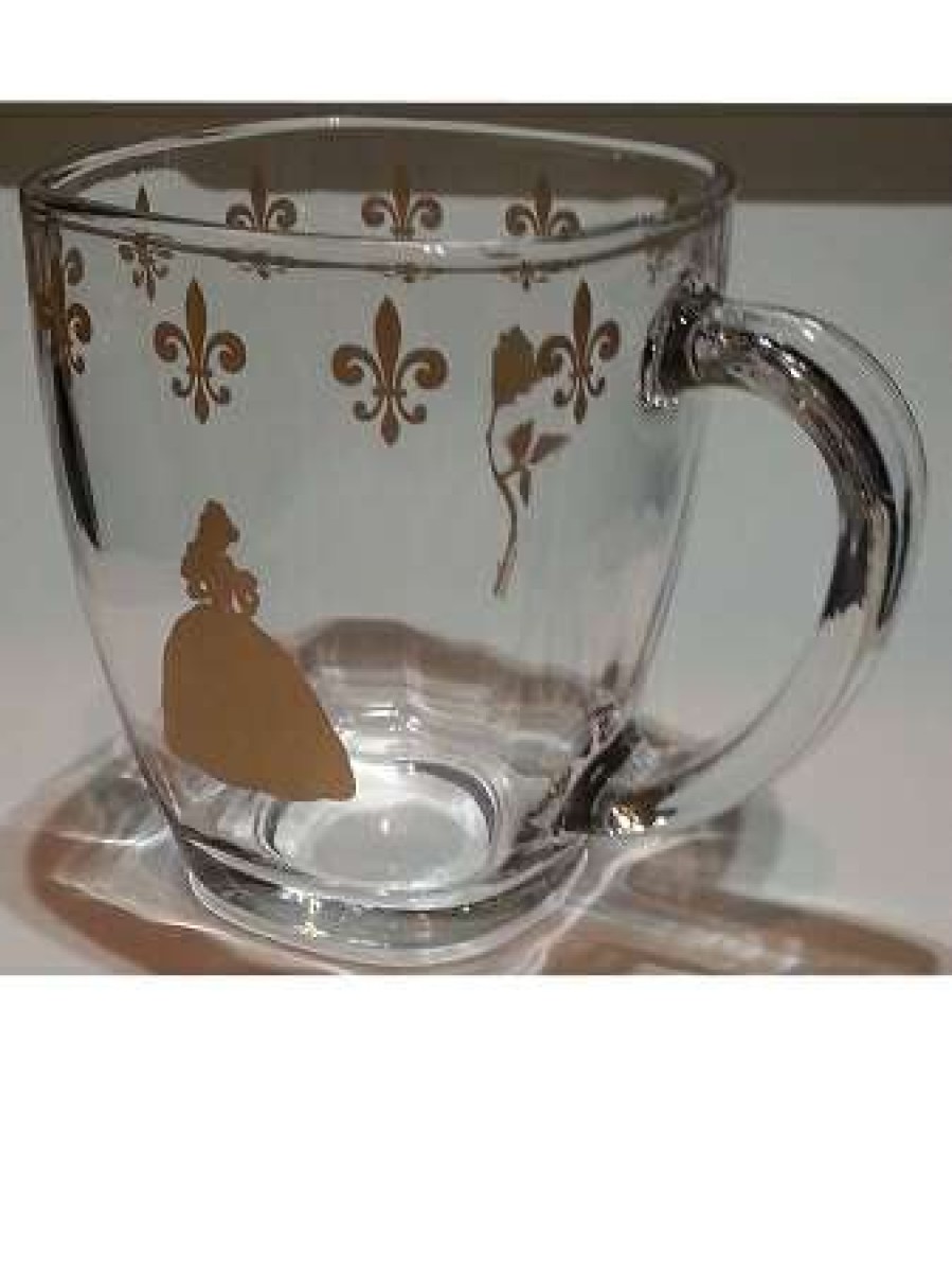 Glassware * | Disney Glass Mug Beauty And The Beast Be Our Guest