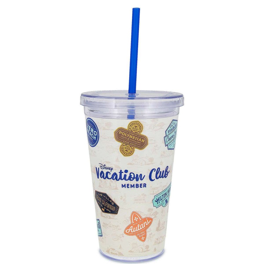 Plasticware * | Disney Tumbler With Straw Disney Vacation Club Resorts