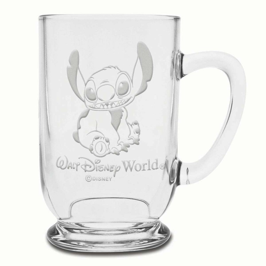 Mugs * | Disney Arribas Glass Mug Stitch Personalizable 16Oz