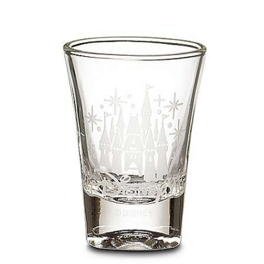 Glassware * | Disney Shot Glass Etched Cinderella Castle