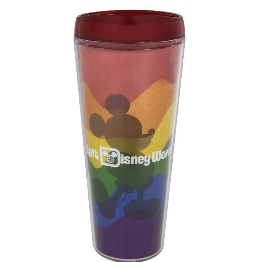 Plasticware * | Disney Travel Tumbler Rainbow Mickey Mouse