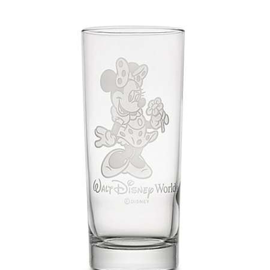 Glassware * | Disney Arribas Glass Tumbler Minnie Mouse Personalizable