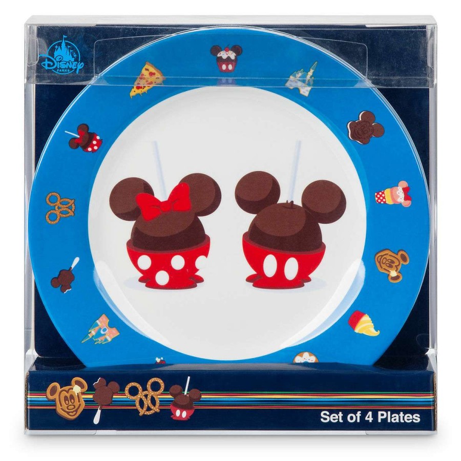 Plasticware * | Disney Plate Set Disney Treats Set Of 4 Plastic